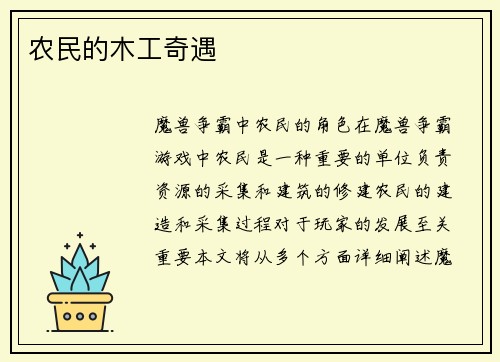 农民的木工奇遇